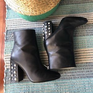 Black Leather Ankle Boots